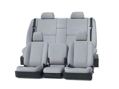 Covercraft Precision Fit Seat Covers Leatherette Custom Second Row Seat Cover; Light Gray (11-18 RAM 1500 Quad Cab, Crew Cab)