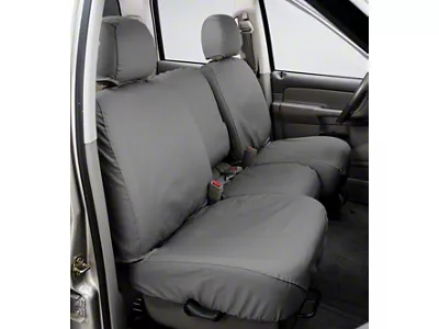 Covercraft Seat Saver Polycotton Custom Second Row Seat Cover; Gray (19-25 RAM 1500 Quad Cab w/o Fold-Down Armrest)