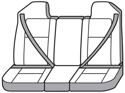 Covercraft Seat Saver Waterproof Polyester Custom Front Row Seat Covers; Gray (98-02 RAM 2500 Club Cab, Quad Cab w/ Bench Seat)