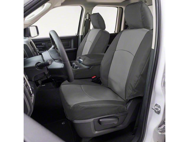 Covercraft Precision Fit Seat Covers Endura Custom Front Row Seat Covers; Silver/Charcoal (06-09 RAM 3500 w/ Bucket Seats)