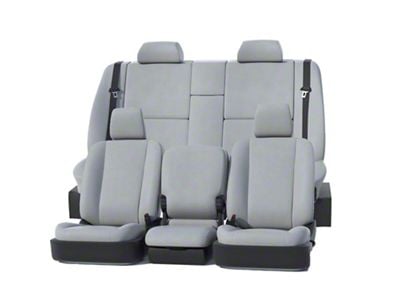 Covercraft Precision Fit Seat Covers Leatherette Custom Front Row Seat Covers; Light Gray (10-18 RAM 3500 w/ Bucket Seats)