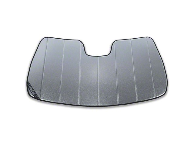 Covercraft UVS100 Heat Shield Premier Series Custom Sunscreen; Galaxy Silver (19-24 RAM 3500 w/ 5-Inch Wide Rearview Mirror Sensor)