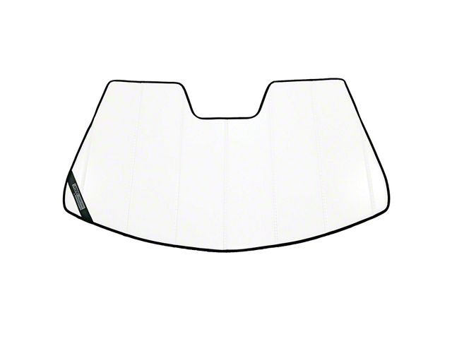 Covercraft UVS100 Heat Shield Premier Series Custom Sunscreen; White (19-24 RAM 3500 w/ 10-Inch Wide Rearview Mirror Sensor)
