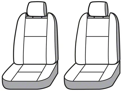 Covercraft Seat Saver Waterproof Polyester Custom Front Row Seat Covers; Gray (22-25 RAM 3500 w/ Bucket Seats)