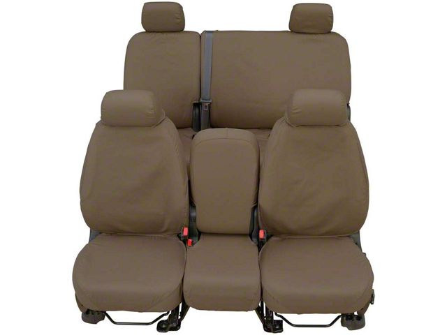 Covercraft Seat Saver Waterproof Polyester Custom Second Row Seat Cover; Taupe (11-16 F-350 Super Duty SuperCab)