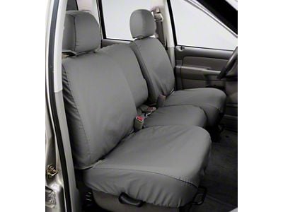 Covercraft Seat Saver Polycotton Custom Front Row Seat Covers; Gray (06-09 RAM 3500 w/ Bucket Seats)