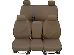 Covercraft Seat Saver Waterproof Polyester Custom Second Row Seat Cover; Taupe (11-16 F-250 Super Duty SuperCrew w/ Fold-Down Armrest)