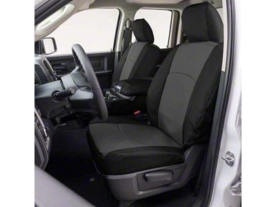 Covercraft Precision Fit Seat Covers Endura Custom Front Row Seat Covers; Charcoal/Black (16-18 Sierra 1500 w/ Bucket Seats)
