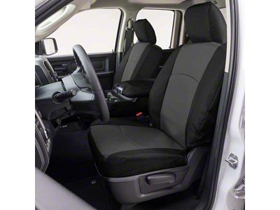 Covercraft Precision Fit Seat Covers Endura Custom Front Row Seat Covers; Charcoal/Black (14-18 Sierra 1500 w/ Bench Seat)
