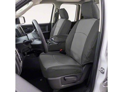 Covercraft Precision Fit Seat Covers Endura Custom Front Row Seat Covers; Silver/Charcoal (19-21 Sierra 1500 w/ Bench Seat; 2022 Sierra 1500 Limited w/ Bench Seat)