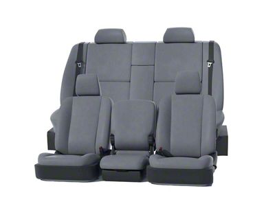 Covercraft Precision Fit Seat Covers Leatherette Custom Front Row Seat Covers; Medium Gray (99-02 Sierra 1500 w/ Bench Seat)