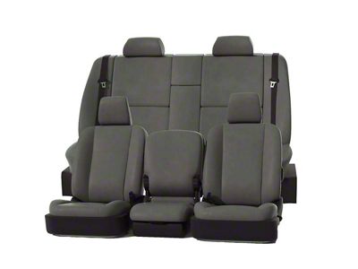 Covercraft Precision Fit Seat Covers Leatherette Custom Front Row Seat Covers; Stone (03-06 Sierra 1500 w/ Bench Seat)