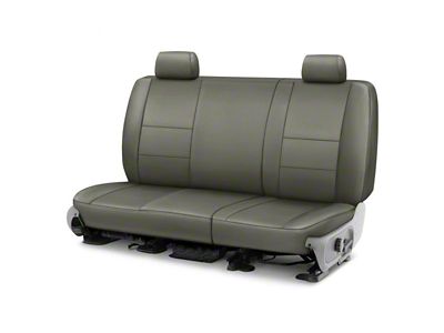 Covercraft Precision Fit Seat Covers Leatherette Custom Second Row Seat Cover; Medium Gray (19-24 Sierra 1500 Double Cab)