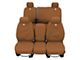 Covercraft SeatSaver Custom Front Seat Covers; Carhartt Brown (19-24 Sierra 1500 w/ Front Bench Seat & Fold-Down Console w/ Lid)