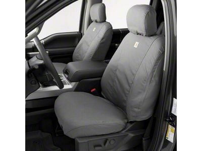 Covercraft SeatSaver Custom Front Seat Covers; Carhartt Gravel (19-24 Sierra 1500 w/ Front Bucket Seats)