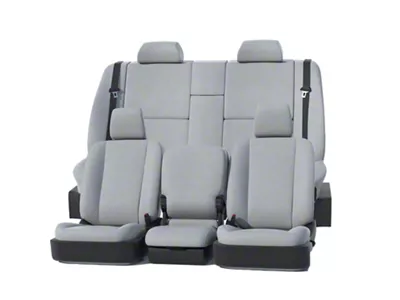 Covercraft Precision Fit Seat Covers Leatherette Custom Second Row Seat Cover; Light Gray (01-02 Sierra 2500 HD Crew Cab)