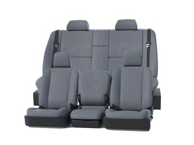 Covercraft Precision Fit Seat Covers Leatherette Custom Second Row Seat Cover; Medium Gray (15-19 Sierra 2500 HD Double Cab)