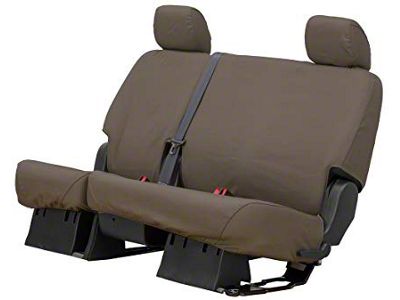 Covercraft Seat Saver Polycotton Custom Second Row Seat Cover; Misty Gray (20-25 Sierra 2500 HD Double Cab, Crew Cab w/ 60/40 Split Cushion Bench Seat & Fold-Down Armrest)