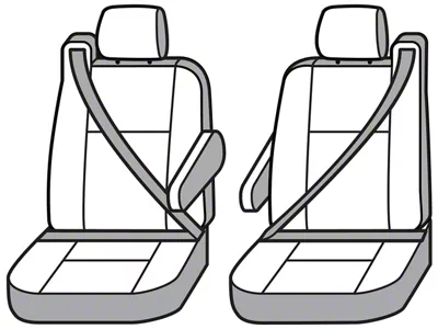 Covercraft Seat Saver Waterproof Polyester Custom Front Row Seat Covers; Gray (01-02 Sierra 2500 HD w/ Bucket Seats)