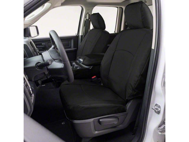 Covercraft Precision Fit Seat Covers Endura Custom Front Row Seat Covers; Black (20-24 Sierra 3500 HD w/ Bench Seat)