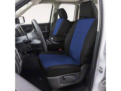 Covercraft Precision Fit Seat Covers Endura Custom Front Row Seat Covers; Blue/Black (20-22 Sierra 3500 HD w/ Bucket Seats)
