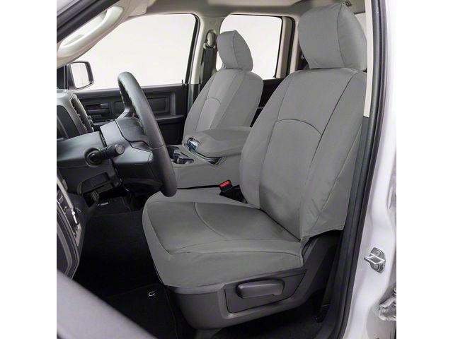 Covercraft Precision Fit Seat Covers Endura Custom Front Row Seat Covers; Silver (20-24 Sierra 3500 HD w/ Bench Seat)