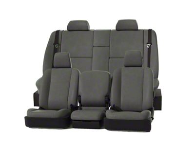 Covercraft Precision Fit Seat Covers Leatherette Custom Front Row Seat Covers; Stone (20-24 Sierra 3500 HD w/ Bench Seat)