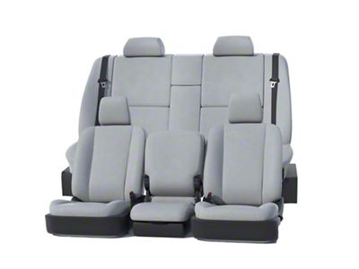 Covercraft Precision Fit Seat Covers Leatherette Custom Second Row Seat Cover; Light Gray (01-02 Sierra 3500 HD Crew Cab)