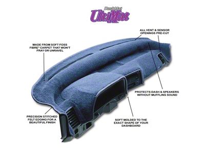 Covercraft Ultimat Custom Dash Cover; Cinder (07-13 Silverado 1500 w/ Upper & Lower Glove Boxes)