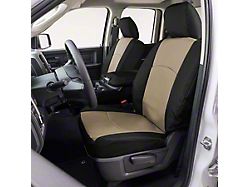 Covercraft Precision Fit Seat Covers Endura Custom Front Row Seat Covers; Tan/Black (07-13 Silverado 1500 w/ Bench Seat)