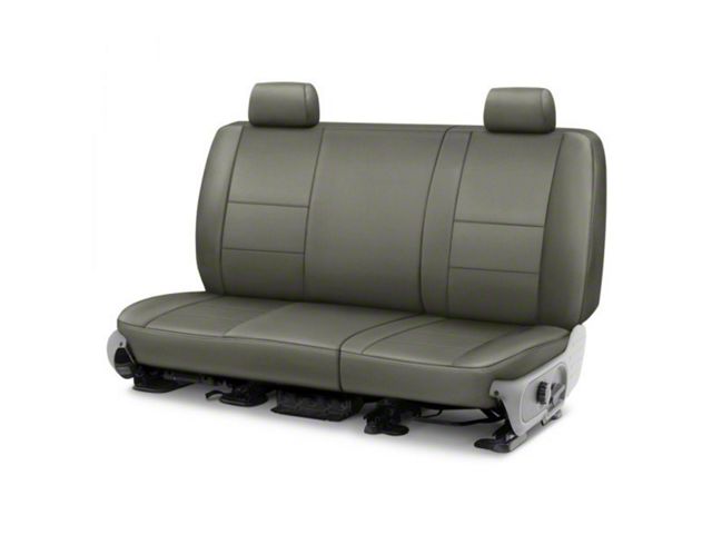 Covercraft Precision Fit Seat Covers Leatherette Custom Second Row Seat Cover; Medium Gray (19-24 Silverado 1500 Double Cab)