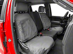 Covercraft Seat Saver Polycotton Custom Front Row Seat Covers; Charcoal (19-24 Silverado 1500 w/ Bucket Seats)