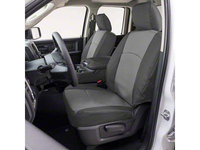 Covercraft Precision Fit Seat Covers Endura Custom Front Row Seat Covers; Silver/Charcoal (20-24 Silverado 2500 HD w/ Bench Seat)