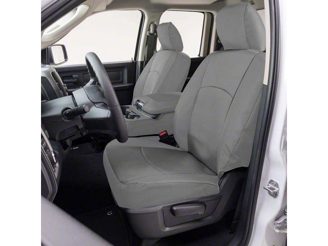 Covercraft Precision Fit Seat Covers Endura Custom Front Row Seat Covers; Silver (07-14 Silverado 2500 HD w/ Bench Seat)