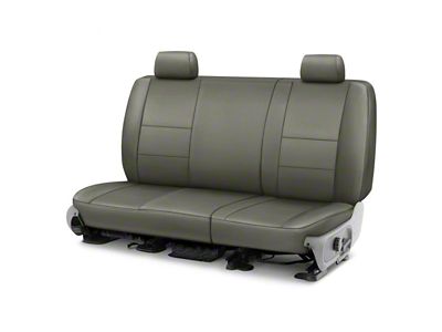 Covercraft Precision Fit Seat Covers Leatherette Custom Second Row Seat Cover; Medium Gray (07-14 Silverado 3500 HD Crew Cab)