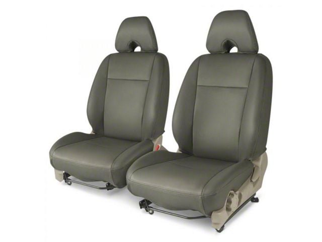 Covercraft Precision Fit Seat Covers Leatherette Custom Second Row Seat Cover; Medium Gray (21-24 Tahoe w/ Bucket Seats)