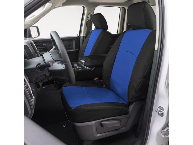 Covercraft Precision Fit Seat Covers Endura Custom Front Row Seat Covers; Blue/Black (07-14 Yukon w/ Bucket Seats)