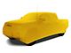 Coverking Satin Stretch Indoor Car Cover; Velocity Yellow (21-24 F-150 SuperCrew w/ 5-1/2-Foot Bed & Non-Towing Mirrors)