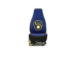 Coverking Universal Ultisuede Seat Cover with Milwaukee Brewers Logo (Universal; Some Adaptation May Be Required)