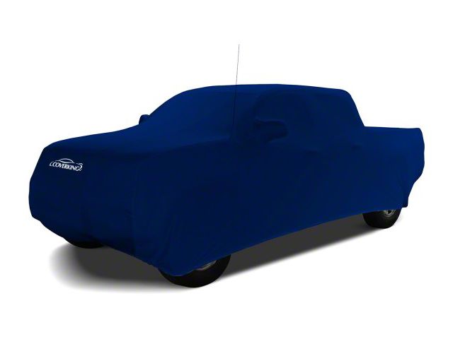 Coverking Satin Stretch Indoor Car Cover; Impact Blue (17-22 F-350 Super Duty SuperCrew w/ Towing Mirrors)