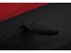 Coverking Satin Stretch Indoor Car Cover with Rear Roof Shark Fin Antenna Pocket; Black/Red (19-24 RAM 3500 Crew Cab w/ 6.4-Foot Box)