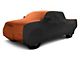 Coverking Satin Stretch Indoor Car Cover with Rear Roof Shark Fin Antenna Pocket; Black/Inferno Orange (19-24 RAM 3500 Crew Cab w/ 6.4-Foot Box)