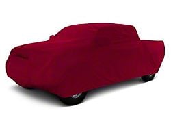 Coverking Stormproof Car Cover with Passenger Side Front Antenna Pocket; Red (13-18 RAM 3500 Crew Cab SRW w/ 6.4-Foot Box & Telescoping Mirrors)