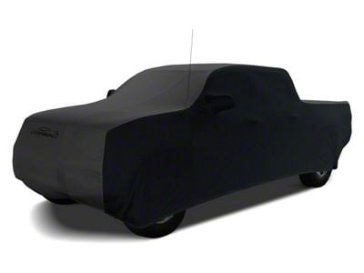 Coverking Satin Stretch Indoor Car Cover; Black/Dark Gray (14-18 Sierra 1500 Regular Cab w/ Non-Towing Mirrors)