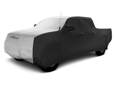 Coverking Satin Stretch Indoor Car Cover; Black/Pearl White (99-06 Sierra 1500 Extended Cab w/ Non-Towing Mirrors)