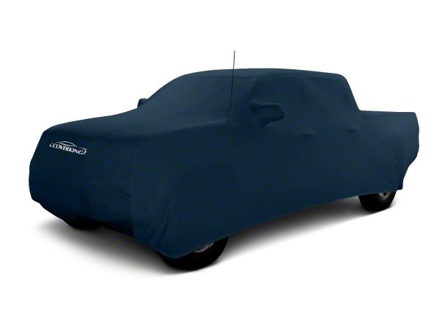 Coverking Satin Stretch Indoor Car Cover; Dark Blue (04-06 Sierra 1500 Crew Cab w/ Non-Towing Mirrors)