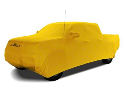 Coverking Satin Stretch Indoor Car Cover; Velocity Yellow (04-06 Sierra 1500 Crew Cab w/ Non-Towing Mirrors)