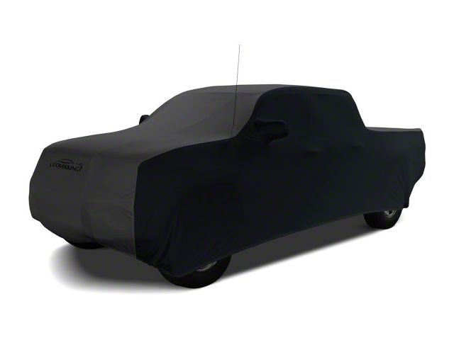 Coverking Satin Stretch Indoor Car Cover; Black/Dark Gray (07-14 Sierra 3500 HD Crew Cab)