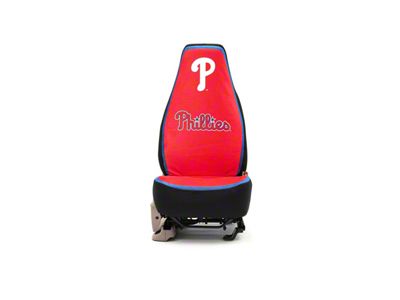 Coverking Universal Ultisuede Seat Cover with Philadelphia Phillies Logo (Universal; Some Adaptation May Be Required)