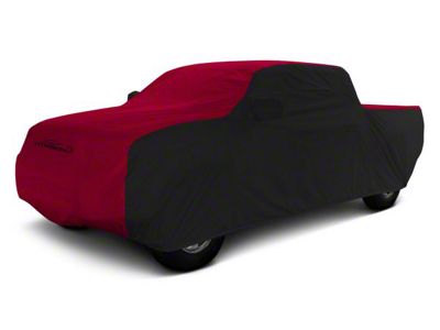 Coverking Stormproof Car Cover; Black/Red (07-14 Silverado 3500 HD Extended Cab w/ Non-Towing Mirrors)